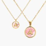 Inicial Acero Inoxidable Madre Perla Rosa 16-23