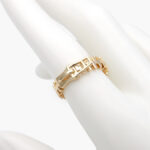 Anillo Chapa de Oro 0842 Cremallera Ajustable