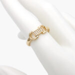 Anillo Chapa de Oro 0853 Hebilla Zirconia Ajustable