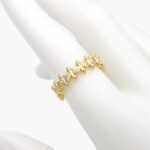 Anillo Chapa de Oro 0869 Zirconia Ajustable