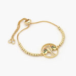 Pulso Chapa de Oro Árbol Zirconias 0686