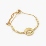 Pulso Chapa de Oro Ojo Turco Zirconias 0698