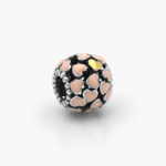 Charm Plata .925 Rodizado Corazones Esmalte 0015