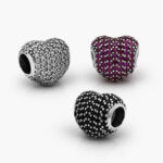 Charm Plata .925 Rodizado Corazón Zirconia 0016