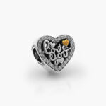 Charm Plata .925 Rodizado Corazón Love You 0045