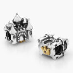 Charm Plata .925 Rodizado Castillo 0047