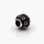 Charm Plata .925 Rodizado Mickey Corazón Esmalte 0056