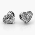 Charm Plata .925 Rodizado Corazón Mickey 0061