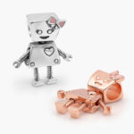 Charm Plata .925 Rodio & ALE MET Robot Niña 0071