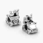 Charm Plata .925 Rodizado Carro Mickey & Minnie 0073