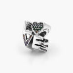 Charm Plata .925 Rodizado LOVE Zirconias 0077