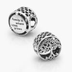 Charm Plata .925 Rodizado Árbol Familia 0082