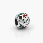 Charm Plata .925 Rodizado Mickey Navidad 0092