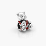 Charm Plata .925 Rodizado Oso ESmalte 0093