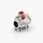 Charm Plata .925 Rodizado Santa Claus Trineo 0099