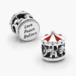 Charm Plata .925 Rodizado Carrusel Esmalte 0125