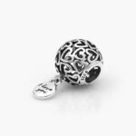 Charm Plata .925 Rodizado Corazón Colgante 0127