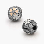 Clip Plata .925 Rodizado Flores Esmalte 0149