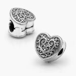 Clip Plata .925 Rodizado Corazón 0155