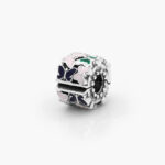 Clip Plata .925 Rodizado Mariposas Esmalte 0164