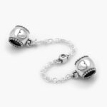 Cadena de Seguridad Plata .925 Rodizado Corazones 0249