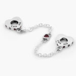 Cadena de Seguridad Plata .925 Rodizado Corazones Zirconoias 0251