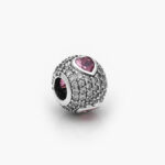 Charm Plata .925 Rodizado Corazón Zirconia 0258