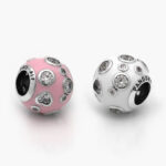 Charm Plata .925 Rodizado Esmalte Corazón 0288