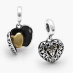 Colgante Plata .925 Rodizado Corazón Candado 0371