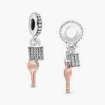 Colgante Plata .925 & ALE MET Rodizado Llave Candado 0241