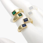 Anillo Chapa de Oro 0871 Zirconias Ajustable