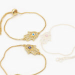 Pulso Chapa de Oro Mano Ojo Turco 0668