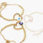 Pulso Chapa de Oro Corazón Ojo Turco 0679