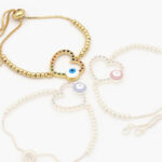 Pulso Chapa de Oro Corazón Ojo Turco 0679