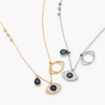 Collar Acero Inoxidable Ojo Turco Zirconias 0317