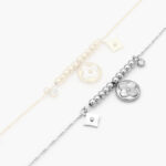 Pulso Acero Inoxidable Flores Madre Perla 0259