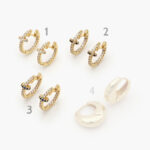 Arracadas Chapa de Oro Zirconias 0674