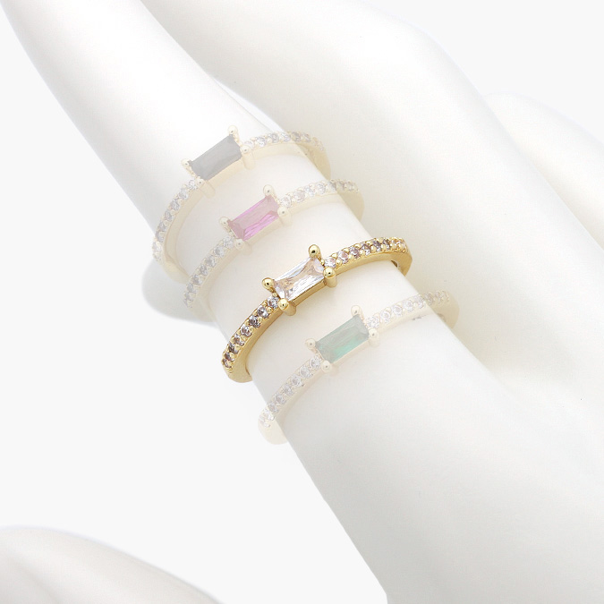 CTB0915-1 Anillo Chapa de Oro Zirconias 0915 - Image 1