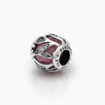 Charm Plata .925 Rodizado Zirconia Rosa 0270