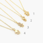 Collares Chapa de Oro Niños & Niñas Zirconias