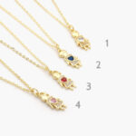 Collares Chapa de Oro Niños & Niñas Zirconia Corazón