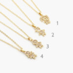 Collares Chapa de Oro Niños & Niñas Zirconia