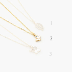 Collares Chapa de Oro Naturaleza Esmalte