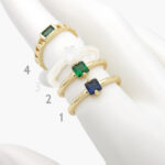 Anillo Chapa de Oro Zirconia Color 0920