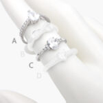 Anillo Plata .925 Rodizado Piedra Blanca 0164