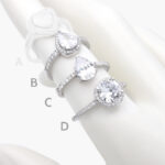 Anillo Plata .925 Rodizado Piedra Blanca 0162