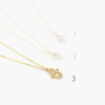 Collares Chapa de Oro Mano de Fatima Zirconia