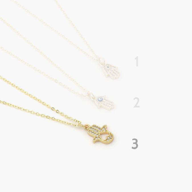 marcate218 Collares Chapa de Oro Mano de Fatima Zirconia - Image 1