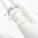 Anillo Plata .925 Rodizado Piedra Blanca 0164