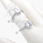 Anillo Plata .925 Rodizado Piedra Blanca 0162